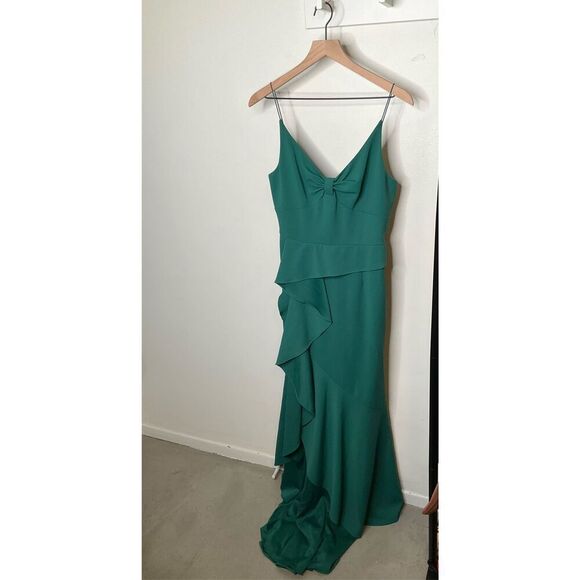 Adrianna Papell Cascade Ruffle Evening Dress - Picture 2 of 12